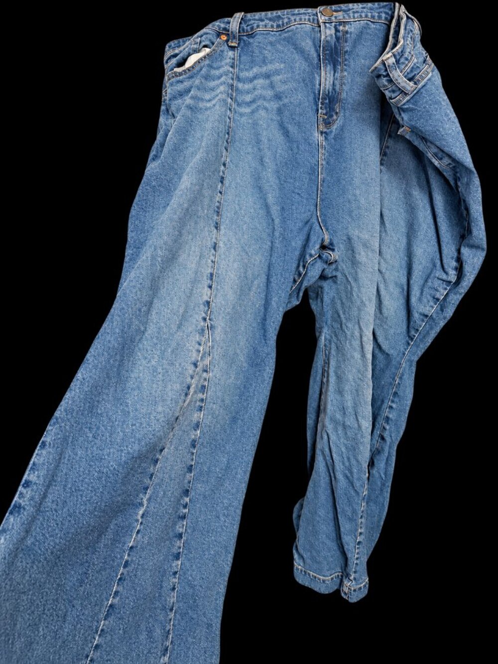 Torrid FESTI Wide Leg Jeans Size 28R Blue Seamed Denim High Rise Plus Size